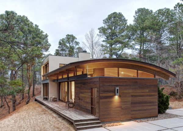 Atap lengkung dengan material serat karbon